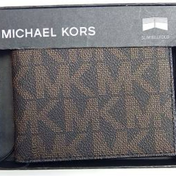 Michael Kors Other - Michael Kors Black and Brown Signature Wallet